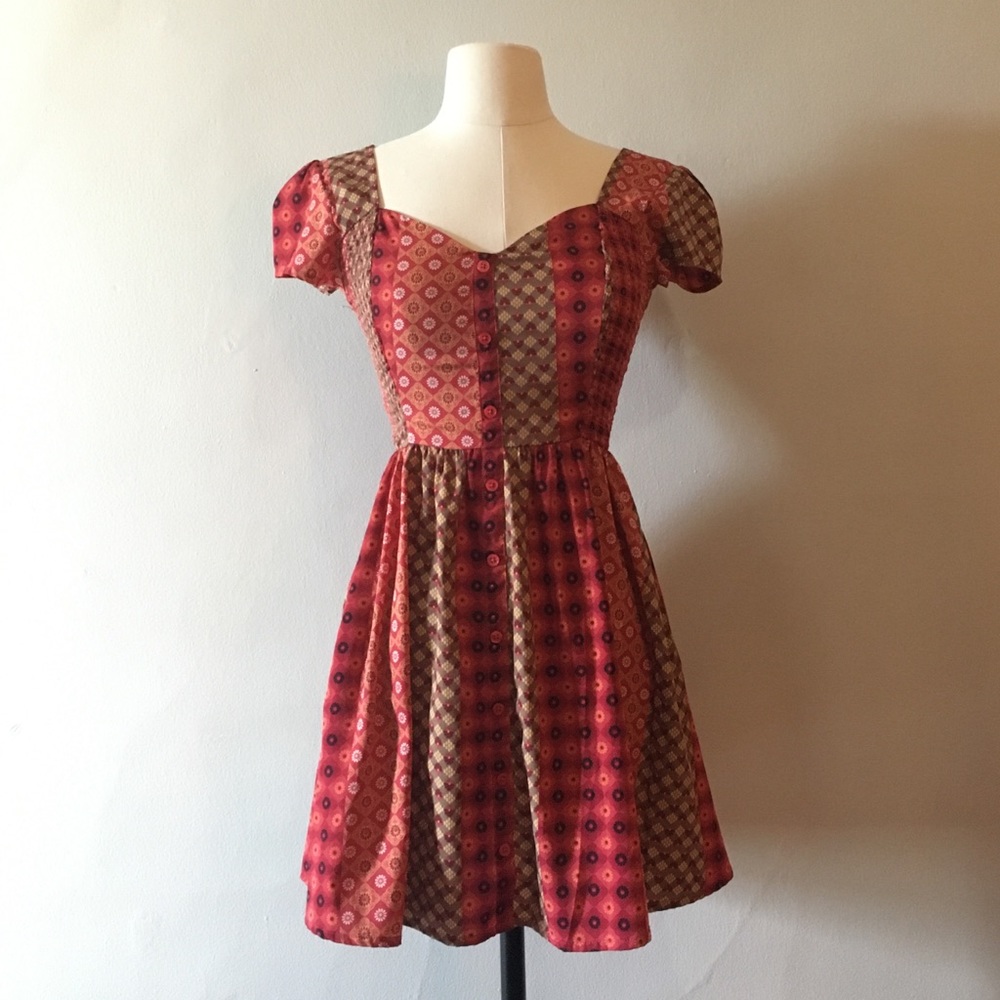 Cute Red Cottage Dress